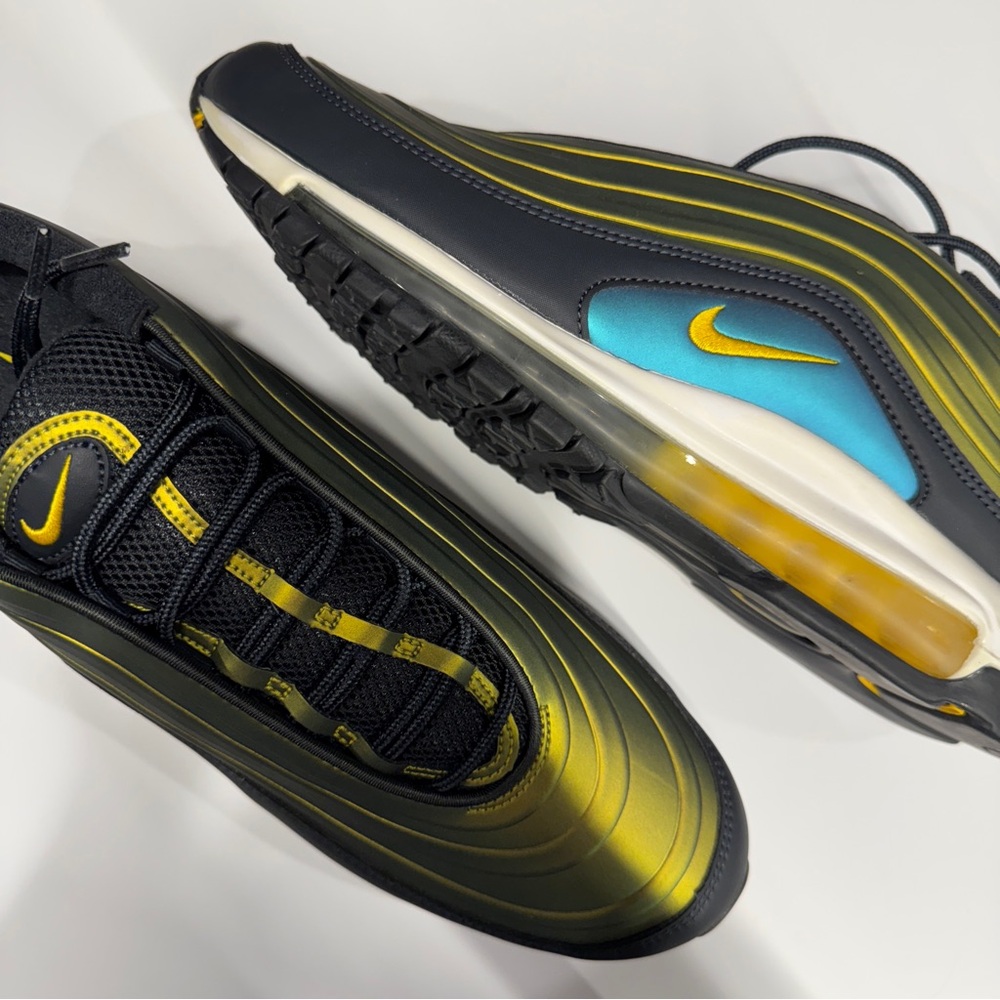 Nike Air Max 97 LX (Mens) - Black, Yellow, and Blue